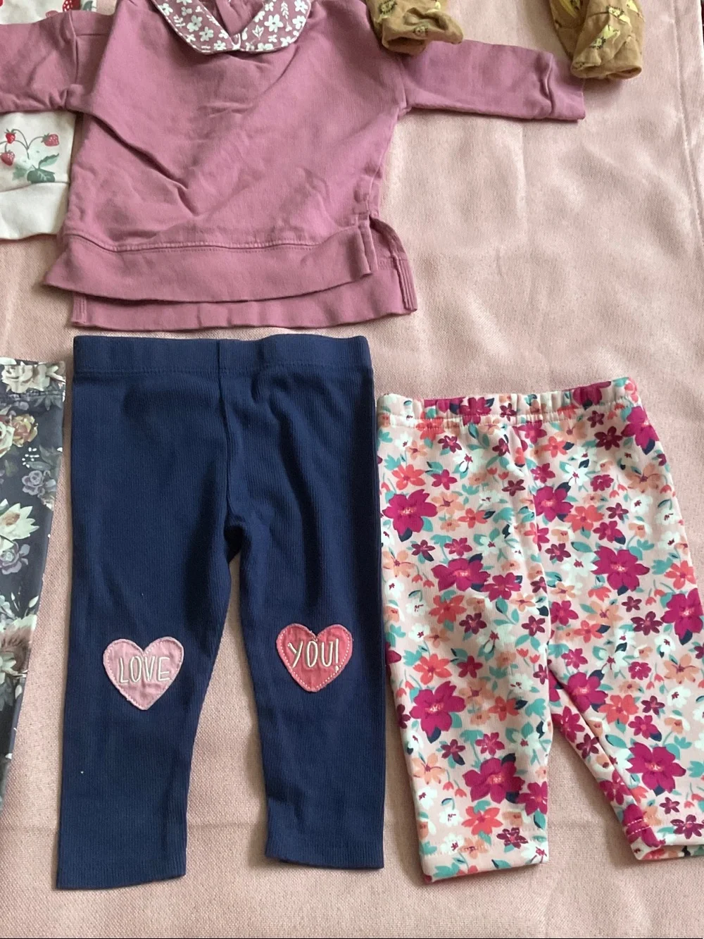 Carter's Floral Mint and Navy Mix Kids Pajama Bottoms